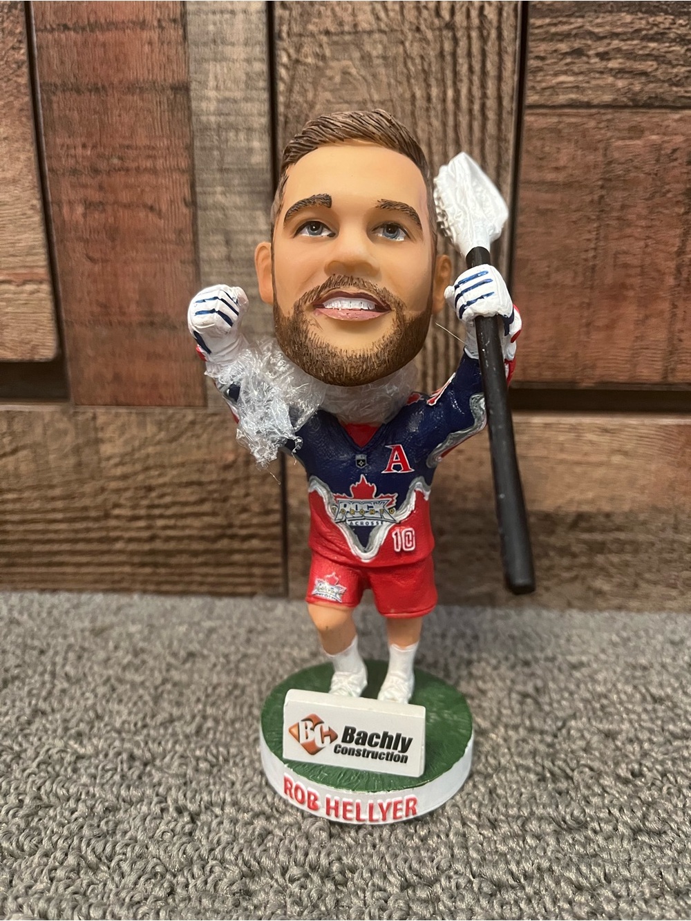 TORONTO ROCK ROB HELLYER #10 CERAMIC BOBBLEHEAD USED NO BOX RARE SGA /5000